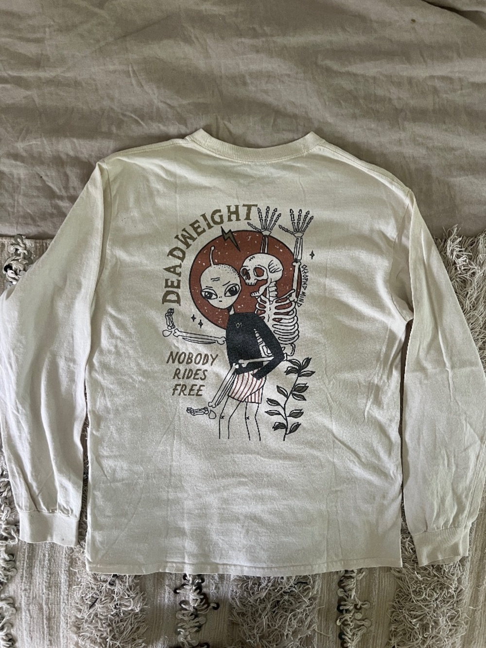 Octopied Mind Dead Weight Long Sleeve Shirt, Medium, Admit None Alien